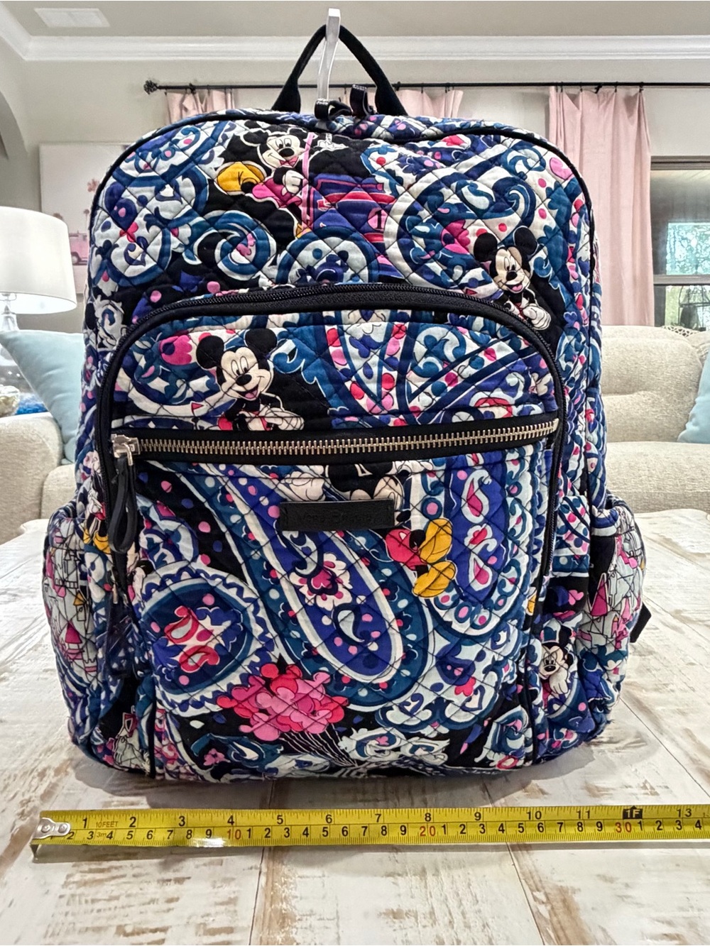 Vera Bradley Disney Mickey’s Whimsical Paisley Iconic Campus Backpack Retired